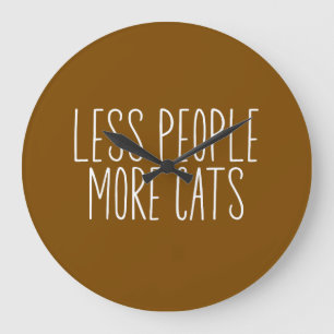 Grande Horloge Ronde Moins de Personnes Plus de Chats