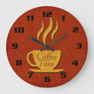 Grande Horloge Ronde Moment café Belle cuisine élégante
