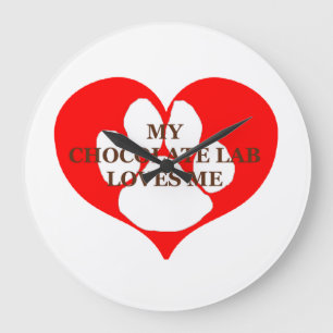 Grande Horloge Ronde mon laboratoire de chocolat m'aime