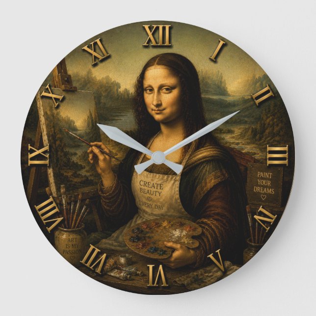 Grande Horloge Ronde Mona Lisa Painter  (Recto)