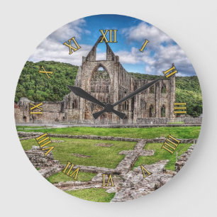 Grande Horloge Ronde Monastère médiéval de l'abbaye de Tintern, Pays de