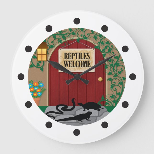 Grande Horloge Ronde Moncome reptile (Recto)