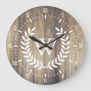 Grande Horloge Ronde Mongram Laurels Wood