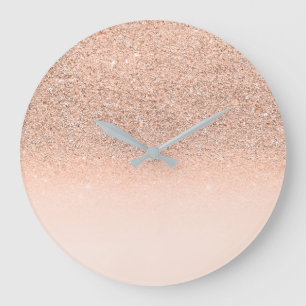Grande Horloge Ronde Monochromatique minimal de Faux de parties