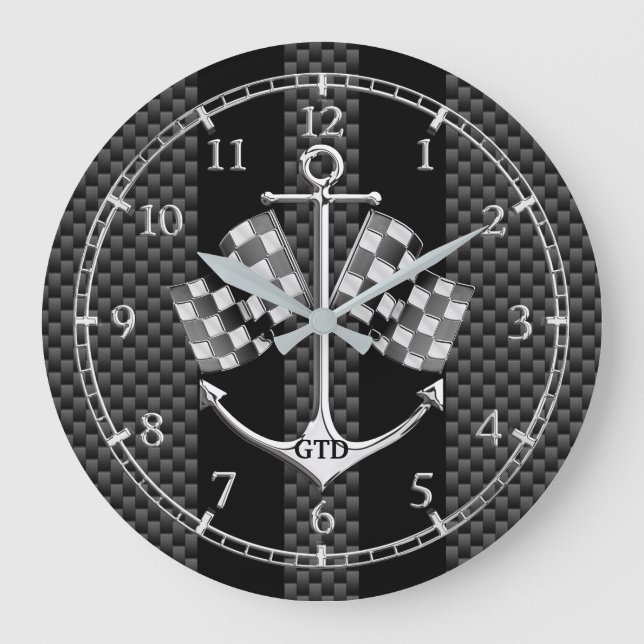 Grande Horloge Ronde Monogram Boat Racing Nautical dans Carbon Fiber Di (Recto)