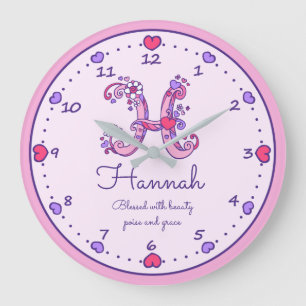 Grande Horloge Ronde Monogram H Hannah hearts name meaning clock