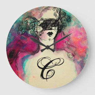 GRANDE HORLOGE RONDE MONOGRAMME DE CHARME