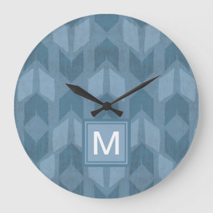Grande Horloge Ronde Monogramme   Geo Step extérieur   Motif Flèche ble