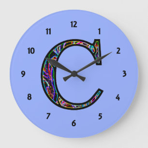 Grande Horloge Ronde Monogramme illuminé Cc