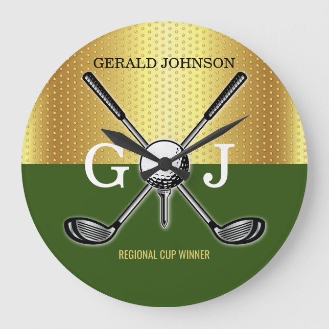 Grande Horloge Ronde Monogramme minimaliste sur mesure (Recto)