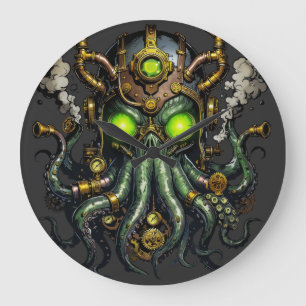 Grande Horloge Ronde monstre Steampunk Cthulhu
