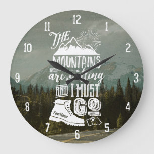 Grande Horloge Ronde Montagnes Appeler Doit Aller Votre Typographie Pho