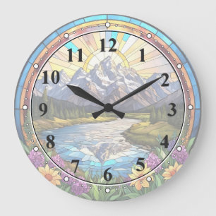 Grande Horloge Ronde Montagnes du Grand Teton Montagne des Faux Verre