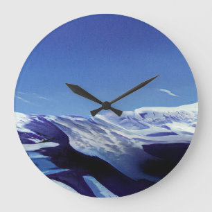 Grande Horloge Ronde Montagnes neigeuses, panorama hivernal