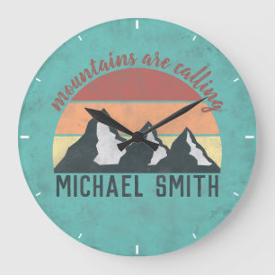 Grande Horloge Ronde Montagnes pastel vintage appellent monogramme
