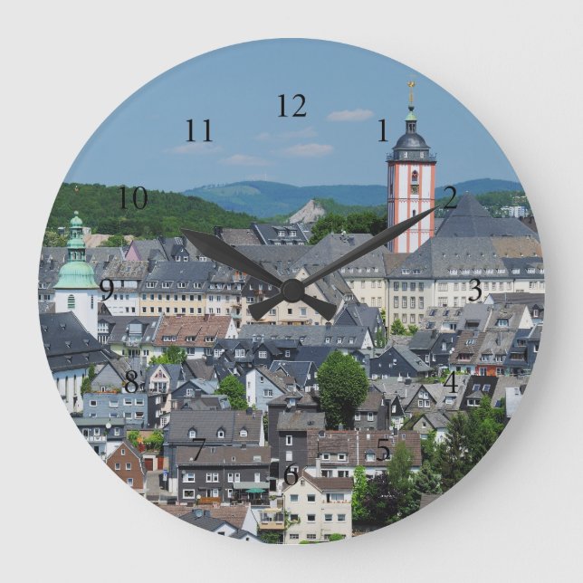 Grande Horloge Ronde Montre à mur avec motif de vue de victoires (Recto)