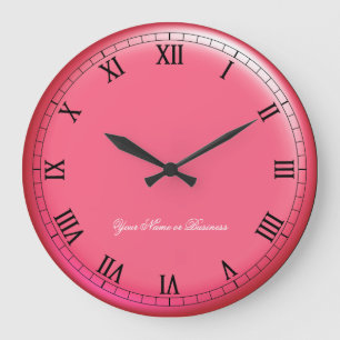 Grande Horloge Ronde Montre Classique Dimensionnelle avec Chiffres Roma