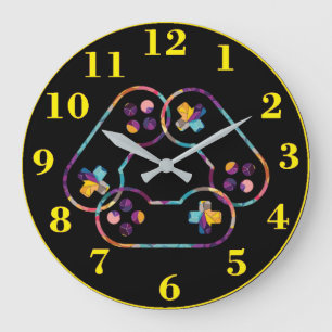 Grande Horloge Ronde Montre Gamer
