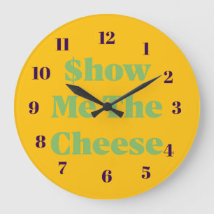 Grande Horloge Ronde Montre-moi le fromage