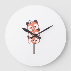 Grande Horloge Ronde Montre Murale Panda – Design Adorable et Décoratio