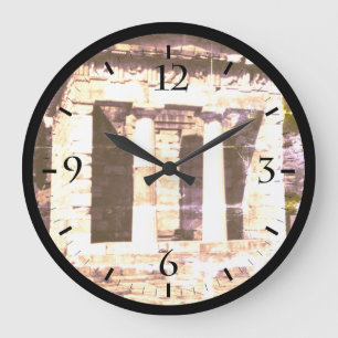 Grande Horloge Ronde Montre Trésor athénien de Delphes Grèce vintage