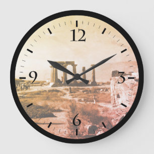 Grande Horloge Ronde Montres temple d'Apollon Corinthe antique Grèce vi