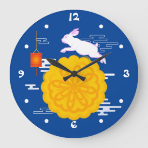 Grande Horloge Ronde Mooncake Jumping Moon Moon Moon Rabbit