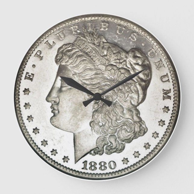 Grande Horloge Ronde Morgan Silver dollar Clock without Numbers (Recto)