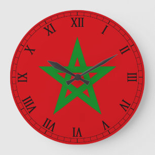 Grande Horloge Ronde Morocco Flag