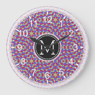 Grande Horloge Ronde Mosaic Modern Monogram #16