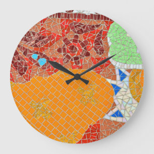 Grande Horloge Ronde mosaic tities faibroes pieces hone puzzle col