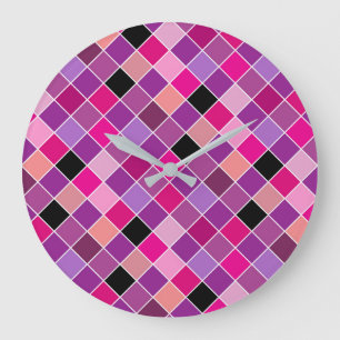 Grande Horloge Ronde Mosaïque sur verre 10