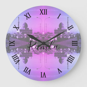 Grande Horloge Ronde Mosquée Buniya de Bagdad en Irak vintage