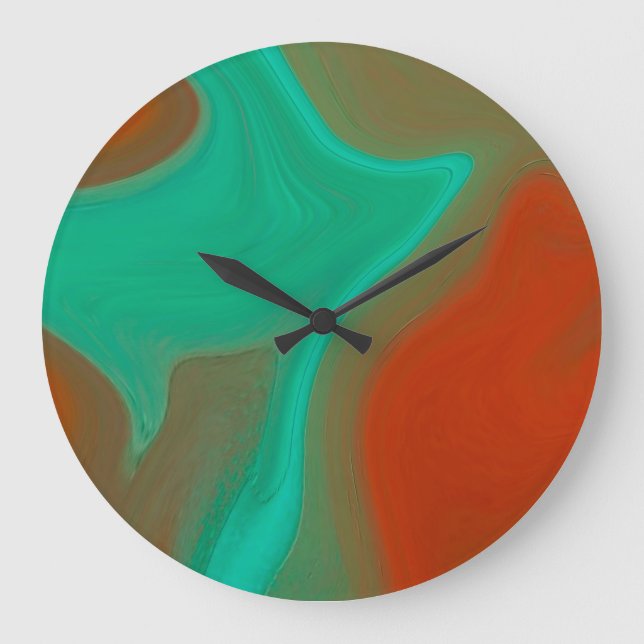 Grande Horloge Ronde motif abstrait (Recto)