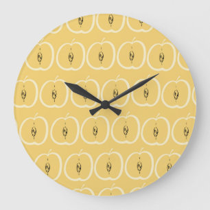Grande Horloge Ronde Motif Apple vintage : Fond d'écran.