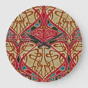 Grande Horloge Ronde Motif Art Nouveau #9 à Emporio Moffa