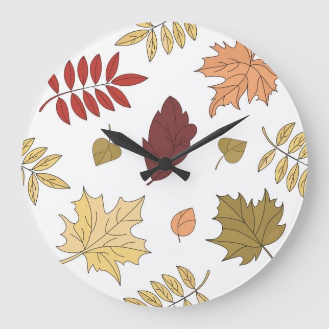Grande Horloge Ronde Motif automne (Recto)