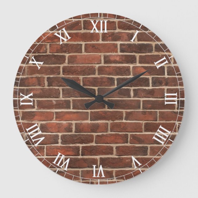 Grande Horloge Ronde Motif Briques (Recto)
