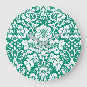 Grande Horloge Ronde Motif damassé 10