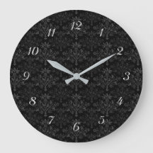 Motif damassé vintage gris noir avec des nombres