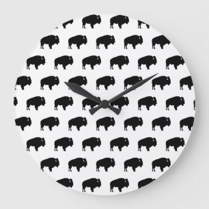 Grande Horloge Ronde motif de bison