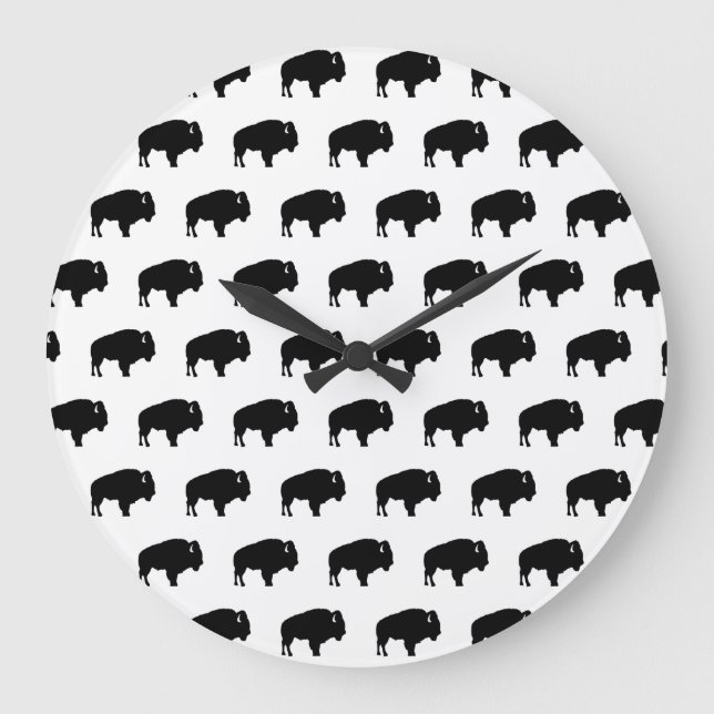 Grande Horloge Ronde motif de bison (Recto)