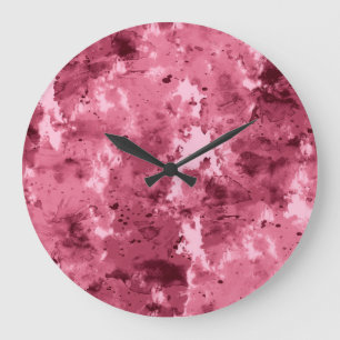 Grande Horloge Ronde motif de camouflage Abstrait.