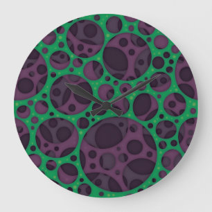 Grande Horloge Ronde Motif de conception de trous minces Abstraits Trip