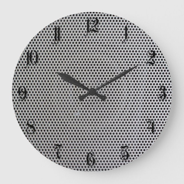 Grande Horloge Ronde Motif de grille (Recto)