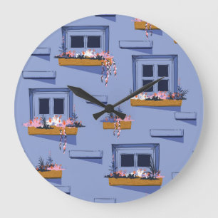 Grande Horloge Ronde Motif d'été Windows muraux cool