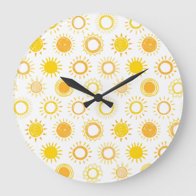 Grande Horloge Ronde Motif Doodle  (Recto)