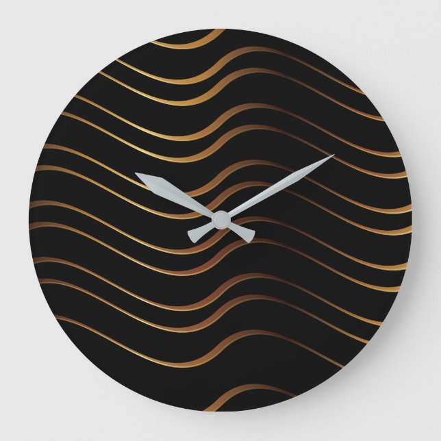 Grande Horloge Ronde Motif d'or 4 (Recto)