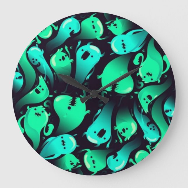 Grande Horloge Ronde Motif fantôme (Recto)
