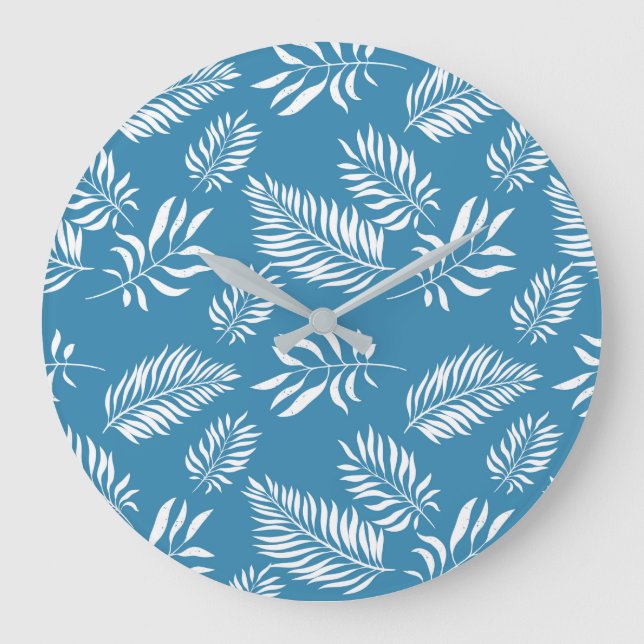 Grande Horloge Ronde Motif feuille 13 (Recto)